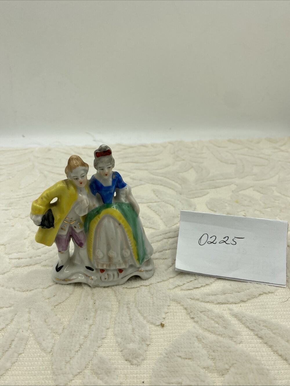 Made In Occupied Japan Couple Boy and Girl Figurine Victorian 3”X 4” Tall